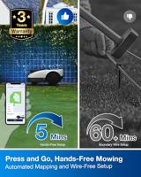 Ecovacs GOAT O500 Panorama Robotgrasmaaier Batterij/Accu Zwart, Wit - thumbnail