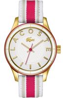 Lacoste horlogeband 2000770 / LC-66-3-44-2449 Leder Multicolor 18mm + wit stiksel - thumbnail