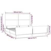 Bedframe zonder matras stof taupe 180x200 cm - thumbnail