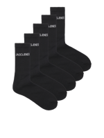 Jack & Jones Sportsokken Heren JACREGEN 5-pack Zwart-One size (41-46) - thumbnail