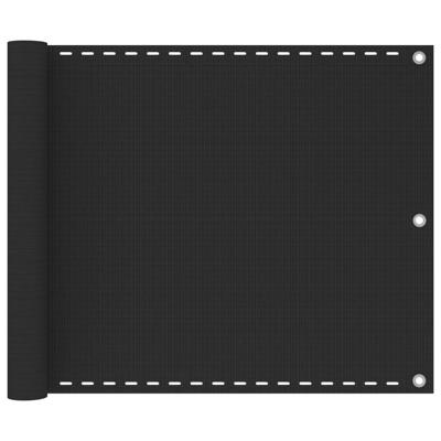 VidaXL Balkonscherm hdpe 75x400 cm antraciet