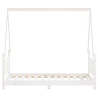 Kinderbedframe 80x160 cm massief grenenhout wit - thumbnail