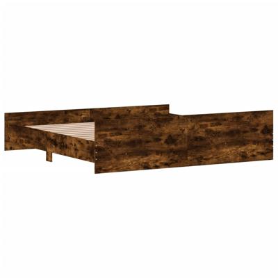 Bedframe met hoofd- en voeteneinde gerookt eiken 180x200 cm