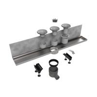 Easy Drain Multi Wall inbouwdeel RVS zonder rooster waterslot 30/35/50mm 90cm inbouw diepte 110mm met zijuitloop edmwi900 - thumbnail