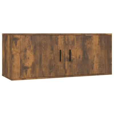 Tv-wandmeubel 100x34,5x40 cm gerookt eikenkleurig