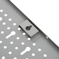 Gaatjespaneel wandgemonteerd 3 st 40x58 cm staal - thumbnail