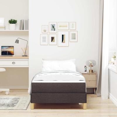 Boxspring bed Bruin 80 x 200 cm Stof, Engineered Hout