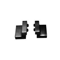 Intersteel Set van 2 stoppers schuifdeursysteem mat zwart met bevestiging - thumbnail
