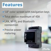 Shelly Shelly Pro 4PM DIN-railrelais Bluetooth, WiFi Shelly - thumbnail