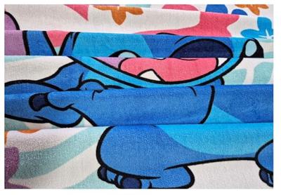 Stitch strandlaken flowers 70 x 140 cm Katoen