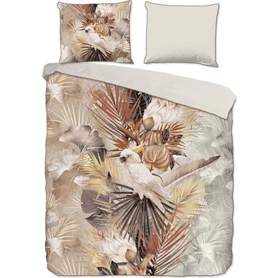 Descanso Witte Papegaai Organic Dekbedovertrek Zand-2-persoons (200 x 200/220 cm)