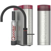 Quooker Fusion Round Keukenkraan Set - Kokend Warm- en Koud Water - Zwart - Inclusief PRO3 Reservoir & CUBE - Direct Gekoeld Bruisend Water - thumbnail