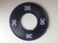 Maatring 9cm zwart/wit 36 - thumbnail