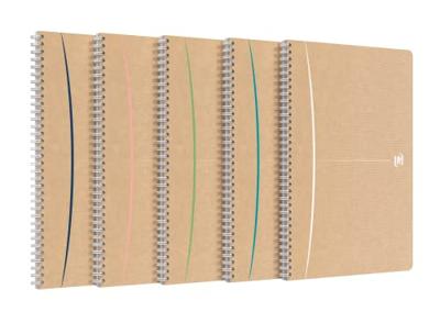 Spiraalblok oxford touareg a4 lijn 90vel assorti | 5 stuks