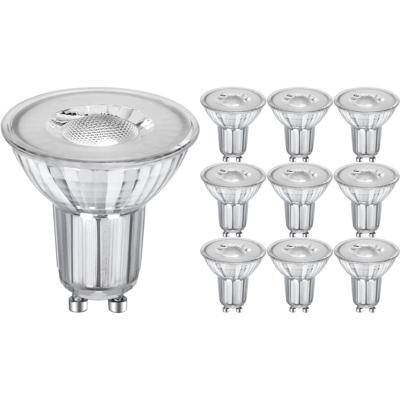 Velvalux LED Spot GU10 PAR16 - 10 Stuks - Dimbaar 6W 4000K Natuurlijk Wit