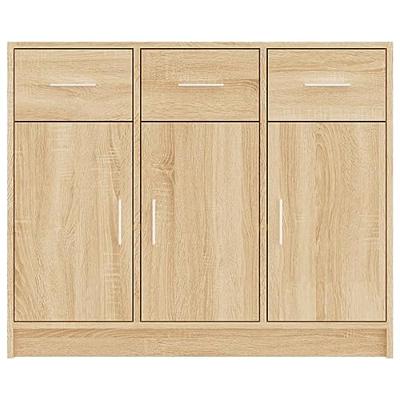 Dressoir 91x28x75 cm bewerkt hout sonoma eikenkleurig
