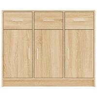 Dressoir 91x28x75 cm bewerkt hout sonoma eikenkleurig - thumbnail