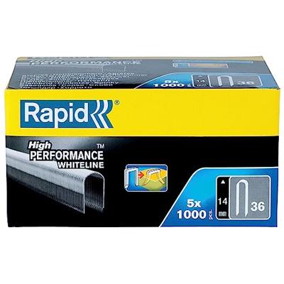 Rapid Nieten Type 36 DP WIT, Box 5x1000st Lengte 14mm