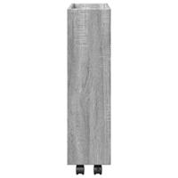 Opbergtrolley smal 3-laags bewerkt hout grijs sonoma eiken - thumbnail