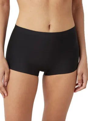Secrets dames boxershort - Katoen - 32050 - Naadloos biologisch katoenen dames onderbroek - Invisible - M - Zwart - Onderbroek - Ondergoed - M -