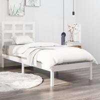 Bedframe massief hout wit 90x190 cm - thumbnail