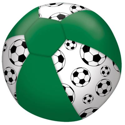 Amscan Ballonhoes met 3 ballonnen voetbal groen 23 cm | 20 stuks
