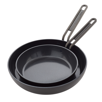 GreenPan™ Stanley Tucci™ Ceramic Nonstick Frypans, Set of 2, Milano Black GreenPan™ Stanley Tucci™ Ceramic Nonstick Frypans, Set of 2, Milano Black