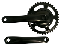 Gazelle crankstel nexus 3/32 38t aluminium 160mm zwart - thumbnail