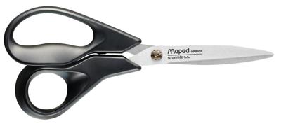 Maped schaar Advanced, ft 18 cm, rechts, scherpe punt, RVS, zwart, blister van 1 stuk