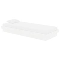 Bedframe massief hout wit 75x190 cm - thumbnail