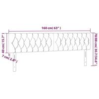 Hoofdbord LED 160x7x78/88 cm stof blauw - thumbnail