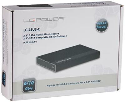 LC-Power LC-25U3-C behuizing voor opslagstations HDD-/SSD-behuizing Zwart 2.5 LC-Power LC-25U3-C behuizing voor opslagstations HDD-/SSD-behuizing Zwart 2.5