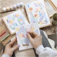 Creativ Company Hobbyset borduurwerk, afbeeldingen, pastelkleuren, 1 doos - thumbnail