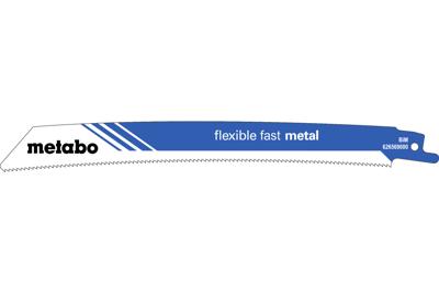 Metabo Accessoires Reciprozaagbladen | "Flexible Fast Metal" | (5 st.) | BiM | 225x1.8mm | curved - 626569000 Metabo Accessoires Reciprozaagbladen | "Flexible Fast Metal" | (5 st.) | BiM | 225x1.8mm | curved - 626569000