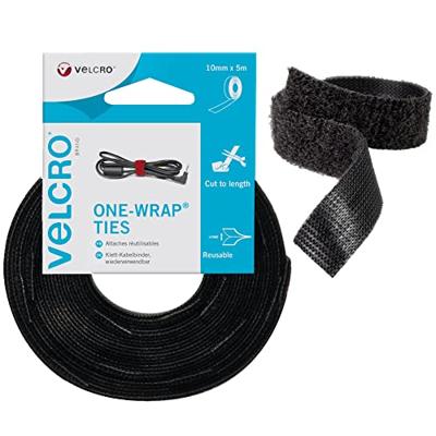 Kabelbinders Velcro one-wrap Zwart 10 mm x 5 m - thumbnail