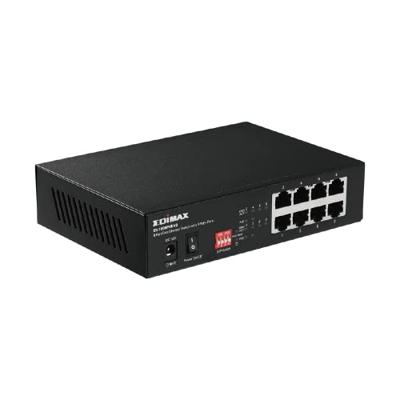 EDiMAX ES-1008PHE netwerkswitch L2 Fast Ethernet (10/100), Ethernet-verbinding, ondersteunt de stroomvoorziening via deze poort (PoE) zwart