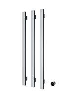 Hotbath &MORE set van 3 rails RASV135 SQUARE135 cm met separate schakelaar en inbouw element Chroom (RASV135-3CR) - thumbnail