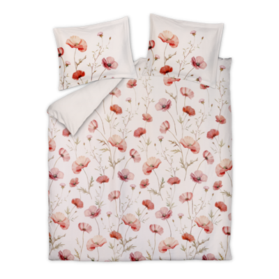 Vandyck Poppy Fields cream tan dekbedovertrek