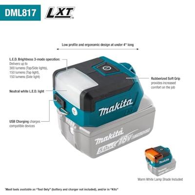 Makita DML817 Accu Zaklamp blok met USB 14,4 - 18V - thumbnail