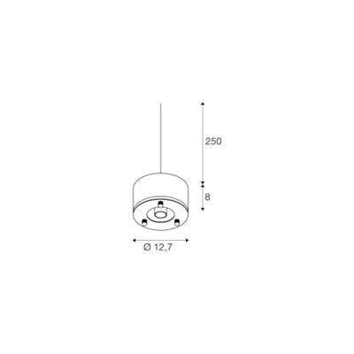 SLV HanglampPara Dome grijs Ø 12,7cm - 1005215