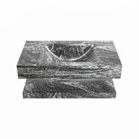 MONDIAZ ALAN-DLUX 80cm planchet Lava. Vrijhangende wastafel CLOUD midden 1 kraangat, kleur Lava. - thumbnail