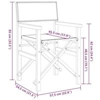 Regisseursstoel inklapbaar massief teakhout blauw - thumbnail