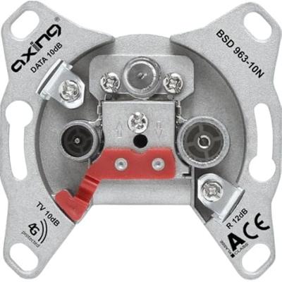 Axing BSD 963-10N Antennedoos TV, FM, Data Inbouw (in muur) Doorvoerdoos