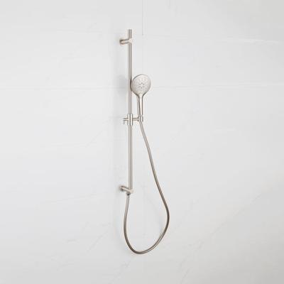 Fortifura Calvi Glijstangset - geïntegreerde wandaansluitbocht - doucheslang glad- ronde handdouche - Geborsteld RVS PVD (RVS) SW1111529/SW728177//SW799447 Fortifura Calvi Glijstangset - geïntegreerde wandaansluitbocht - doucheslang glad- ronde handdouche - Geborsteld RVS PVD (RVS) SW1111529/SW728177//SW799447