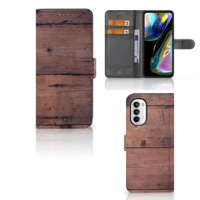 Motorola Moto G52 | Moto G82 | Book Style Case | Old Wood