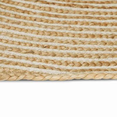 VidaXL Vloerkleed natuurlijk en wit 240 x 340 cm jute