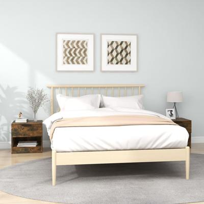 Nachtkastjes 2 st bewerkt hout gerookt eikenkleurig