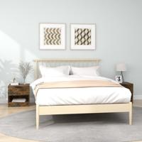 Nachtkastjes 2 st bewerkt hout gerookt eikenkleurig - thumbnail