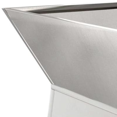 Pilaar Plantenbak Zilver 40 x 40 x 100 cm Staal