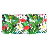 VidaXL Stoelkussens 4 st hoge rug oxford stof meerkleurig - thumbnail